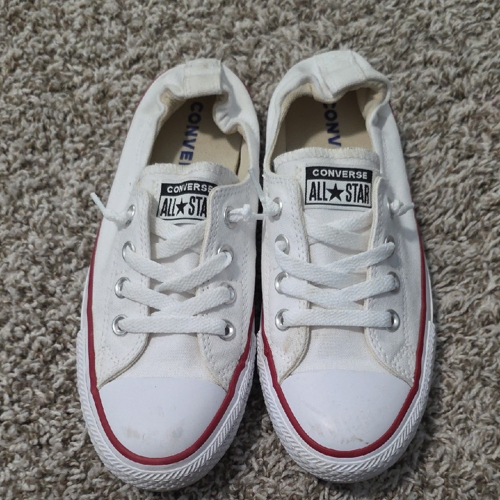 Converse  White and Red Sneakers